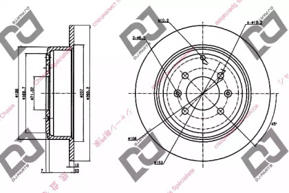 Тормозной диск DJ PARTS BD1190